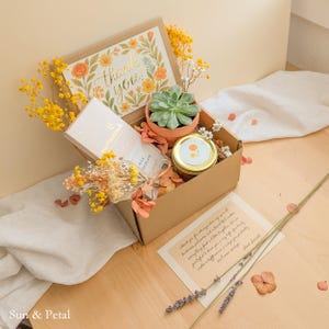 Mini Thank You Gift Box Chocolate Appreciation Care Package Small Recognition Present Perfect Teacher Nurse Coworker Gratitude Bundle Live Succulent Plant Gourmet Chocolate Treat Personalized Greeting Card Dried Floral Accent Employee Staff