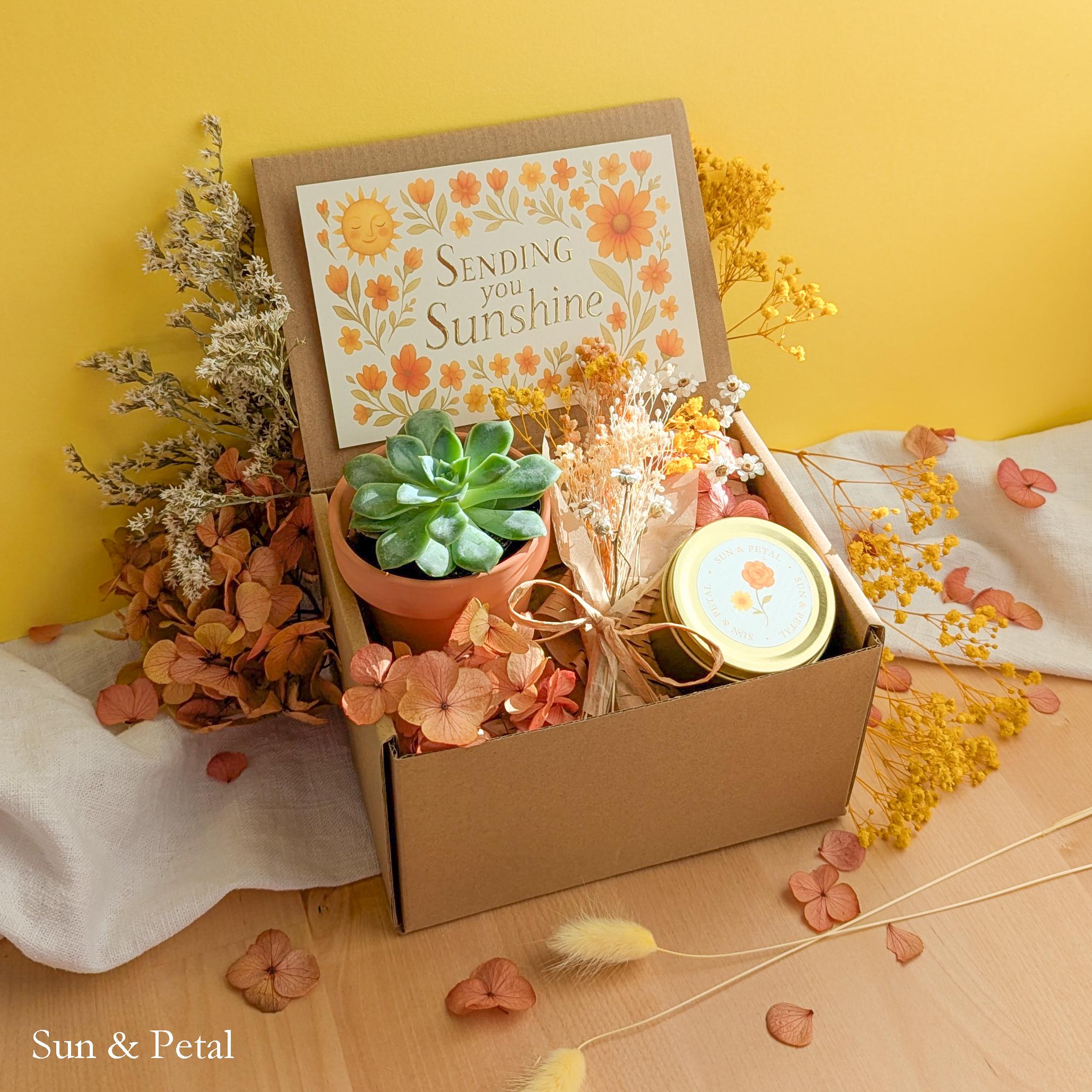 Thinking of You Succulent Gift Box Mini Candle Thinking You Care