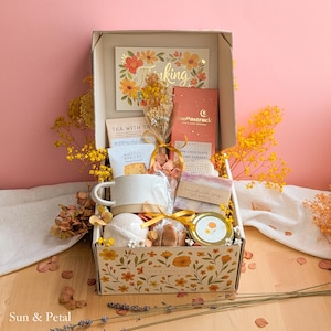 Birthday Present For Her Birthday Gift Box Thoughtful Celebration Package Special Occasion Gift Curated Care Package Cozy Comfort Items Self Care Collection Relaxation Gift Set Personalized Birthday Message Beautiful Presentation Box