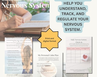 Nervous System Regulation Toolkit | Daily Check-In, Vagus Nerve Guide (Digital Download)