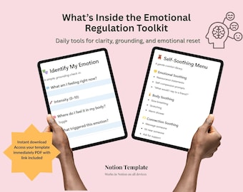 Emotional Regulation Toolkit – Notion Template for Nervous System, Self‑Soothing, Grounding & Daily Emotion Tracking