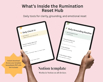 Notion Template – Daily Clarity, Grounding, Emotional Reset Toolkit (Instant Download)