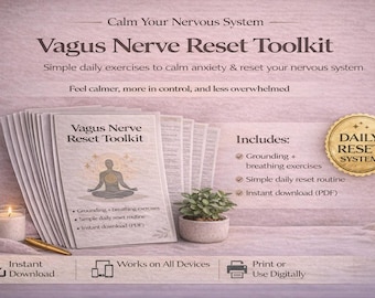 Vagus Nerve Exercises Toolkit | Nervous System Support Guide | Stress Relief Printable