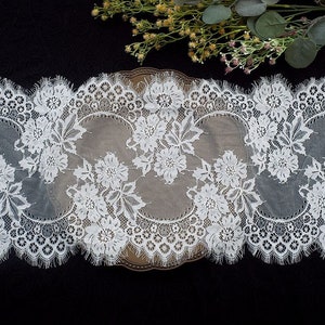 3 meters chantilly lace fabric with retro florals