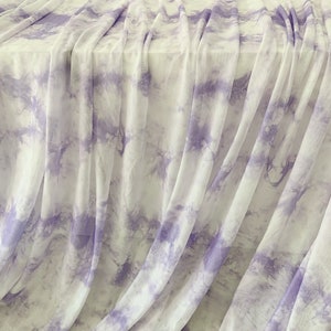 light purple tie dye style  4 way stretch tulle fabric with, power mesh fabric with tie dye pattern, soft elastic tulle fabric