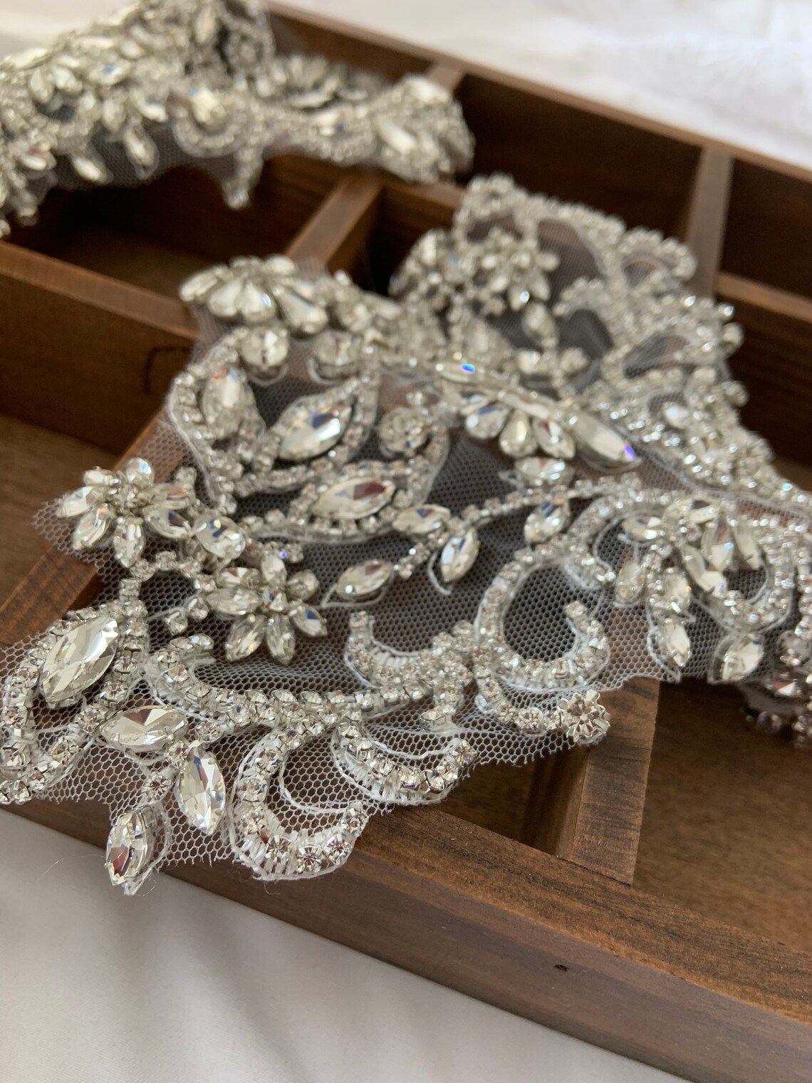 Heavy bead applique Deluxe rhinestone bodice applique Etsy