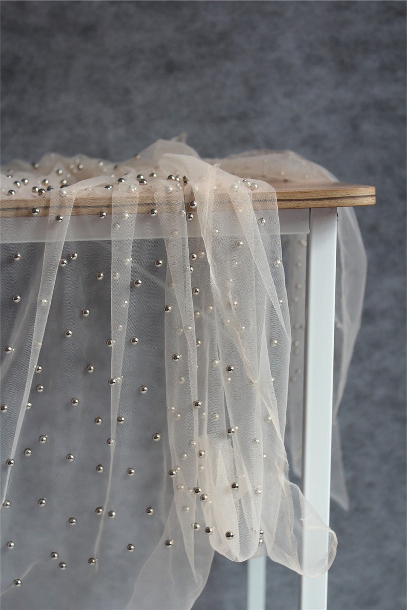 tulle with beads