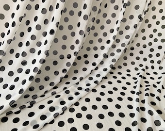 4 way power mesh fabric with printed polka dots, stretch tulle fabric, elastic tulle fabric, super smooth, well drape