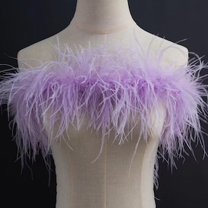 Straußenfederboa in zartem lila für Dress und Couture