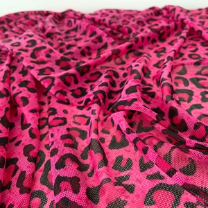 Stretch hot Pink lace Fabric 58 inches Wide Sold by Yard