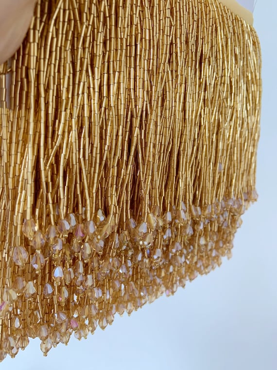 Gold Bead Fringe Tassel Trim for Dance Costume, Haute Couture Dress Trimming,  Beading Fringe - Etsy