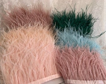 Colorful Ostrich Feather Trimming Fringe, 50+ colors