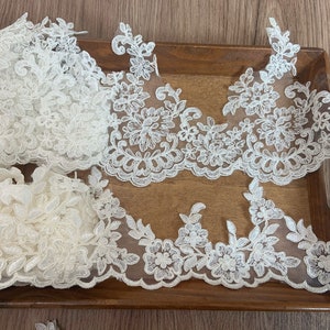 10 yards Assorted alencon lace trims, Surprise Grab Bag of cord lace, Goodie Bag, MYSTERY BAG of lace, scraps