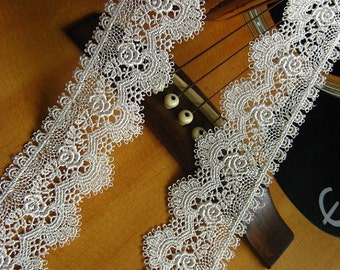 off white lace trim, white venise lace, bridal lace, lace trim, vintage lace, wedding lace, exquisite lace