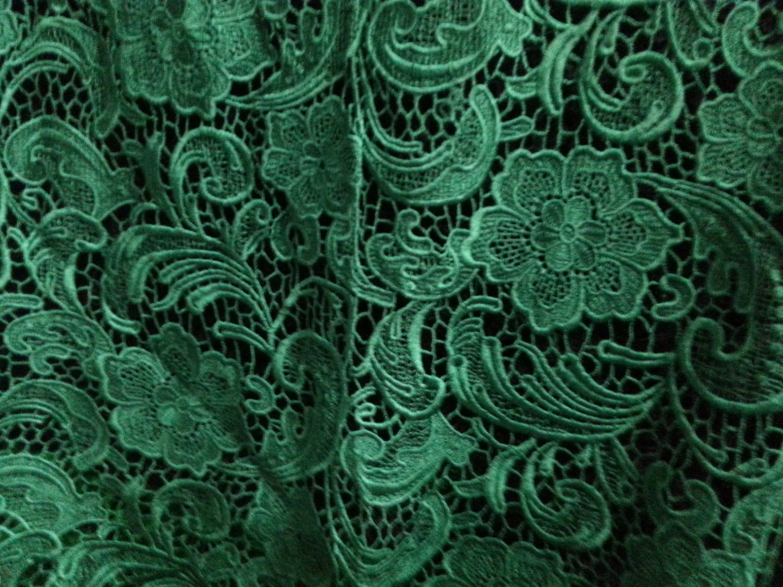 Emerald Green Lace Fabricvenise Lace Fabric Bridal Lace Etsy