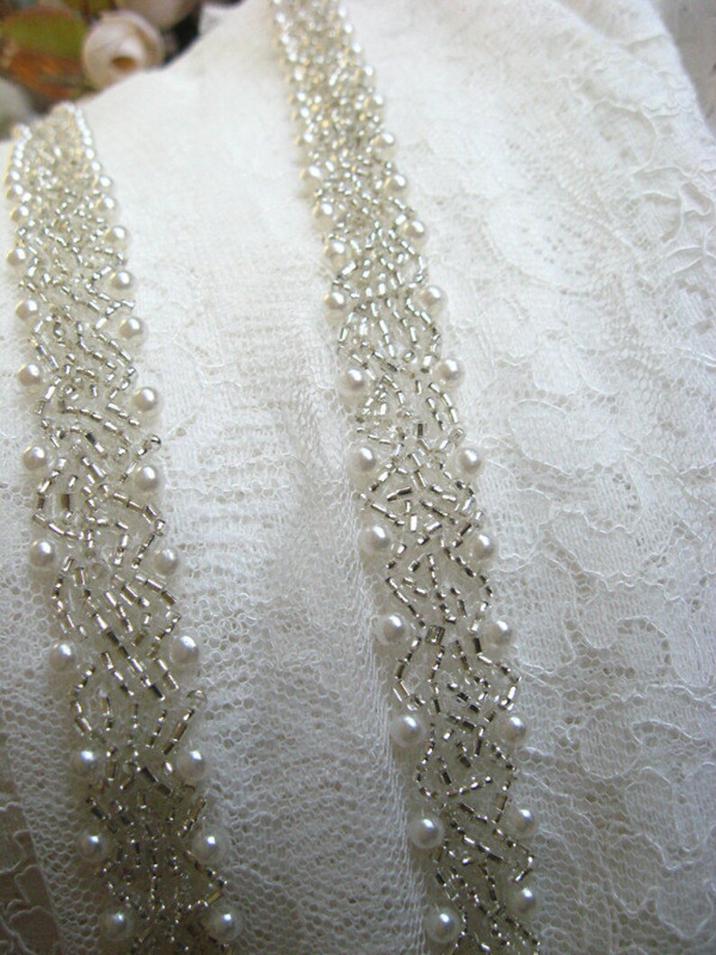beaded bridal trim