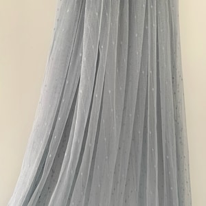 grey mesh fabric with stripes and dots, raindrop, soft mesh lace fabric, well drape tulle lace fabric