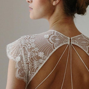 off white chantilly lace fabric, bridal lace fabric with florals, French lace fabric by the yard