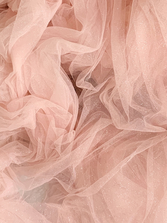 Pink Tulle Fabric With Glitters for Bridal Dress, Veil, Dress, Dance  Costume, Super Sparkle 