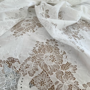 3 meters chantilly lace fabric with retro florals