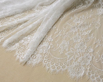 off white chantilly lace fabric