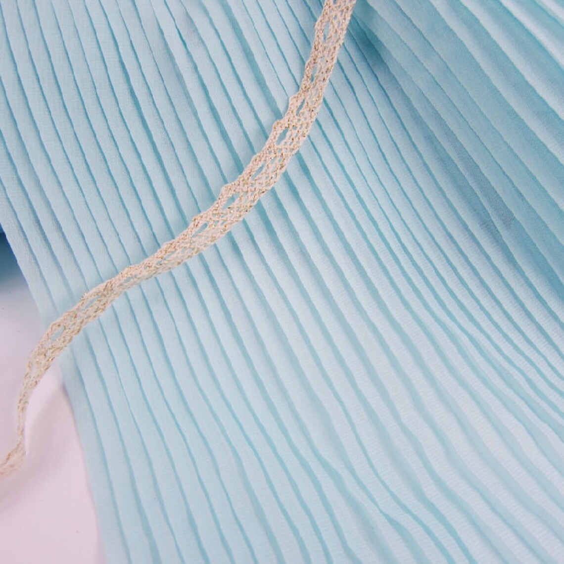 Light blue chiffon panel fabric pleated chiffon fabric 3d Etsy