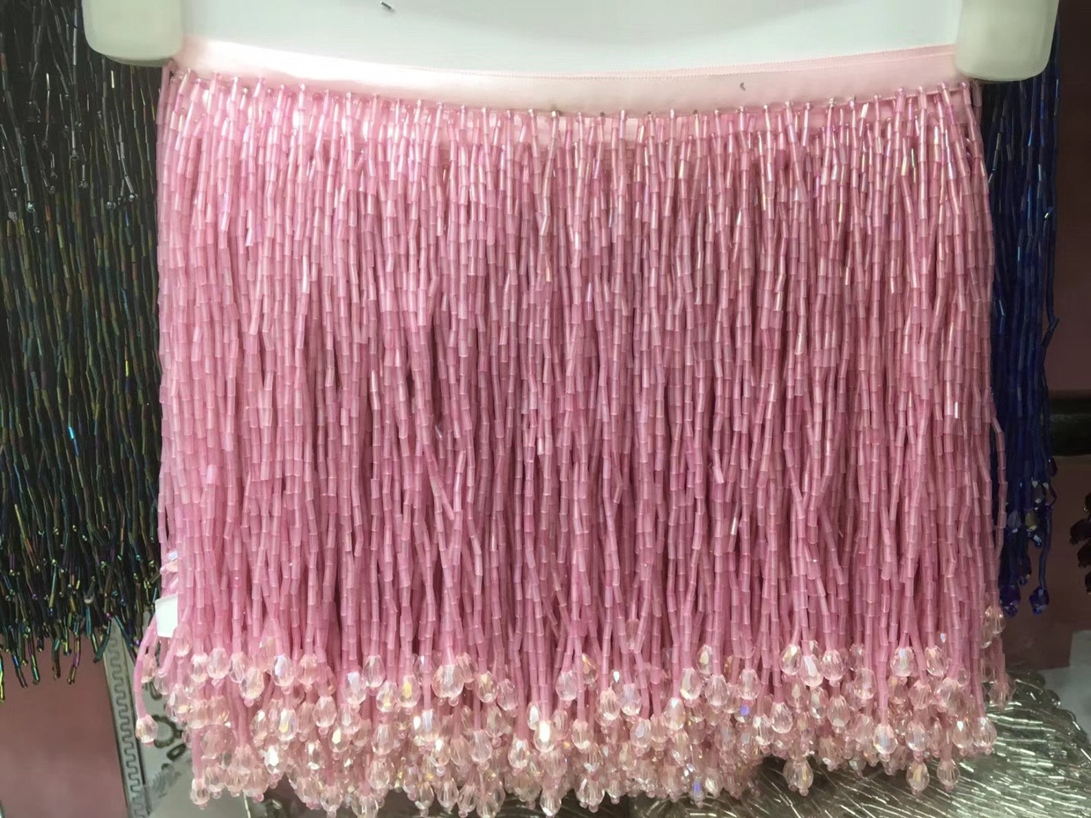 Hot Pink Heavy Bead Fringe Tassel Trim for Dance Costume Etsy