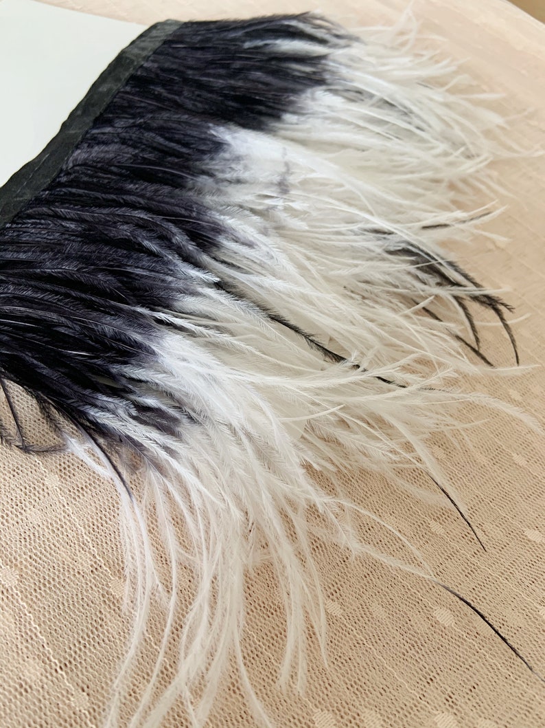 Dip Dye Ostrich Feather Trim Fringe With Gradient Colors Etsy