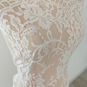 off white Chantilly lace fabric  1.5 meter wide