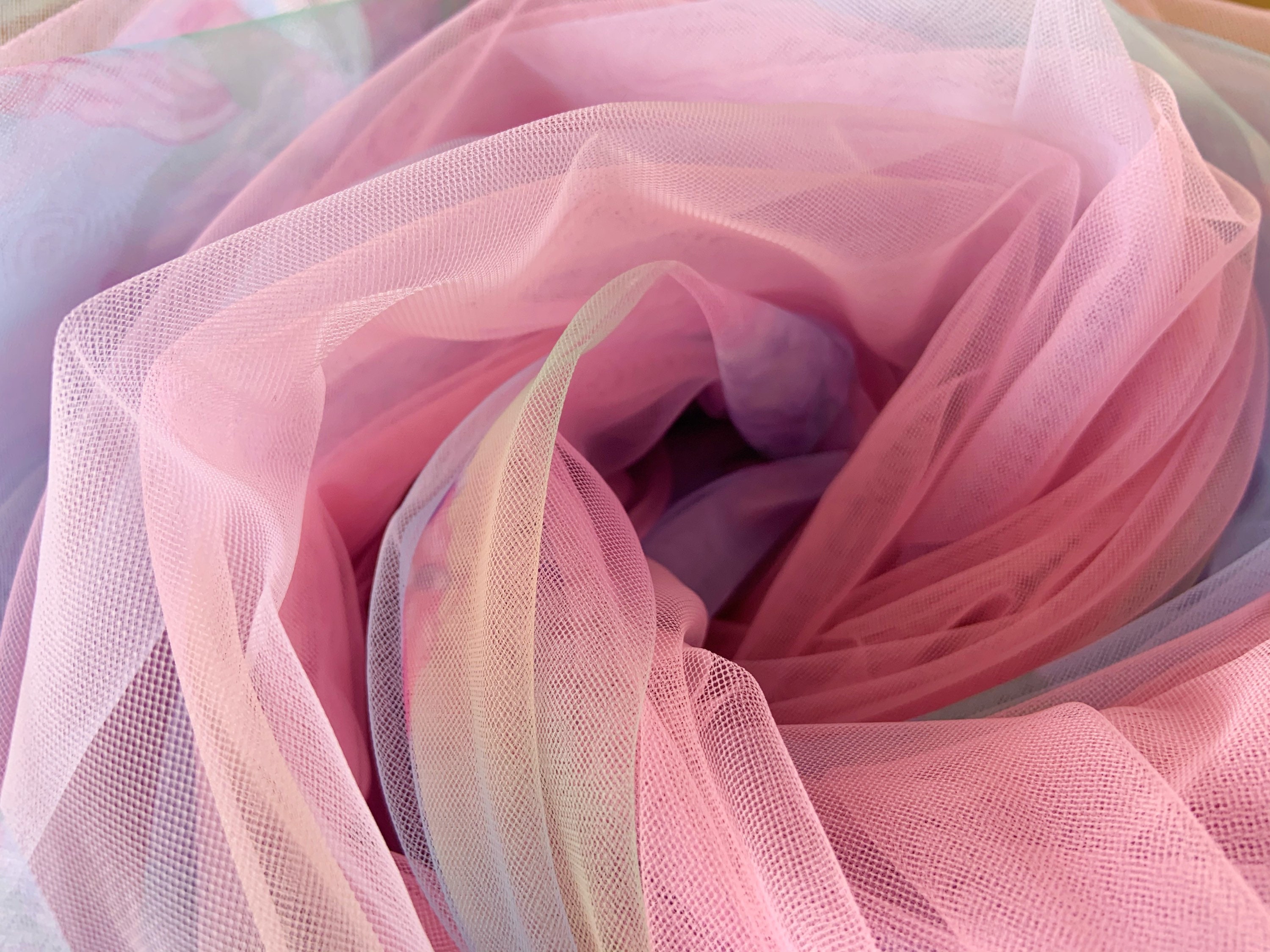 Dip Dye Style Tulle Fabric With Ombré Colors Pink and Blue Etsy Denmark