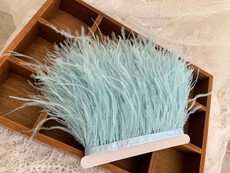 Ostrich Feather Trim ostrich fringe trim by the yard / light Etsy