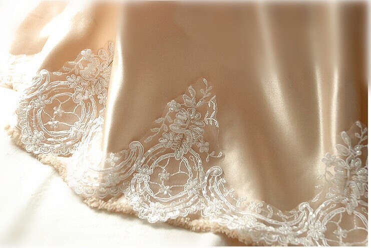 Ivory Beaded Lace Eb1101