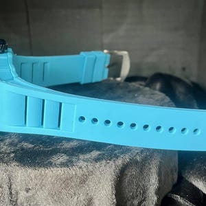 ONOLA Automatic Sports Luxury Watch Light Blue, Skeleton Dial, Silicone Strap, Mens Mechanical image 2