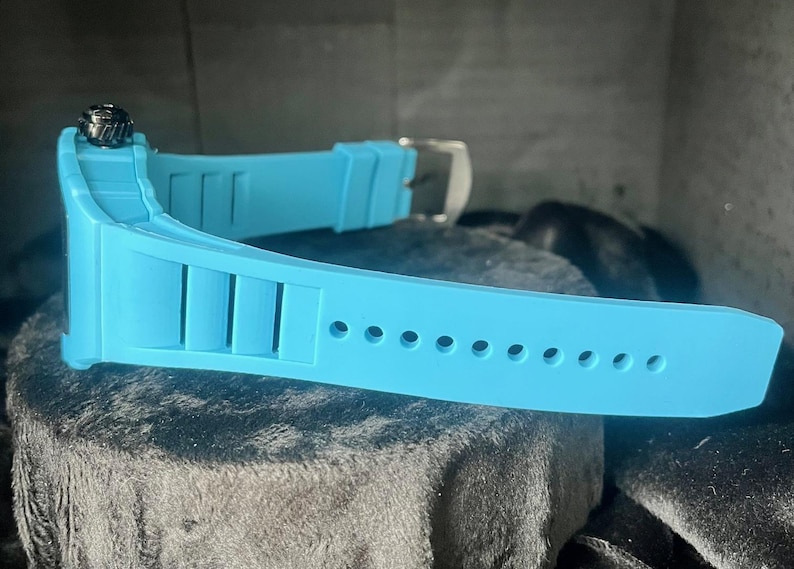 ONOLA Automatic Sports Luxury Watch Light Blue, Skeleton Dial, Silicone Strap, Mens Mechanical image 2