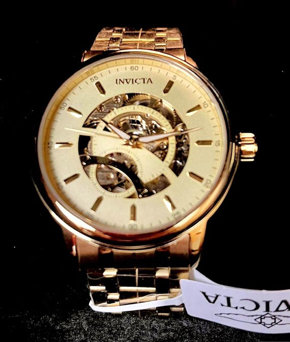 Invicta Objet D Art Men's Watch / 42.5mm Gold Tone Stainless Steel / 30M Water Resistance