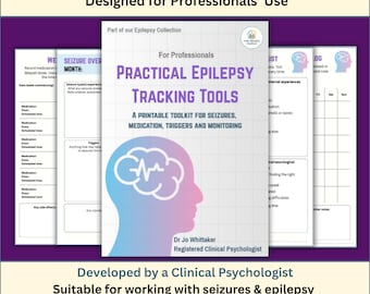 Boîte à outils de suivi des crises d'épilepsie – Édition professionnelle | Journaux de récupération, de traitement et de déclenchement (PDF modifiable)