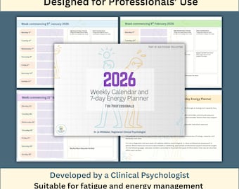 Calendrier hebdomadaire et agenda énergétique – Édition professionnelle | Planification de la fatigue et de la capacité (PDF modifiable)
