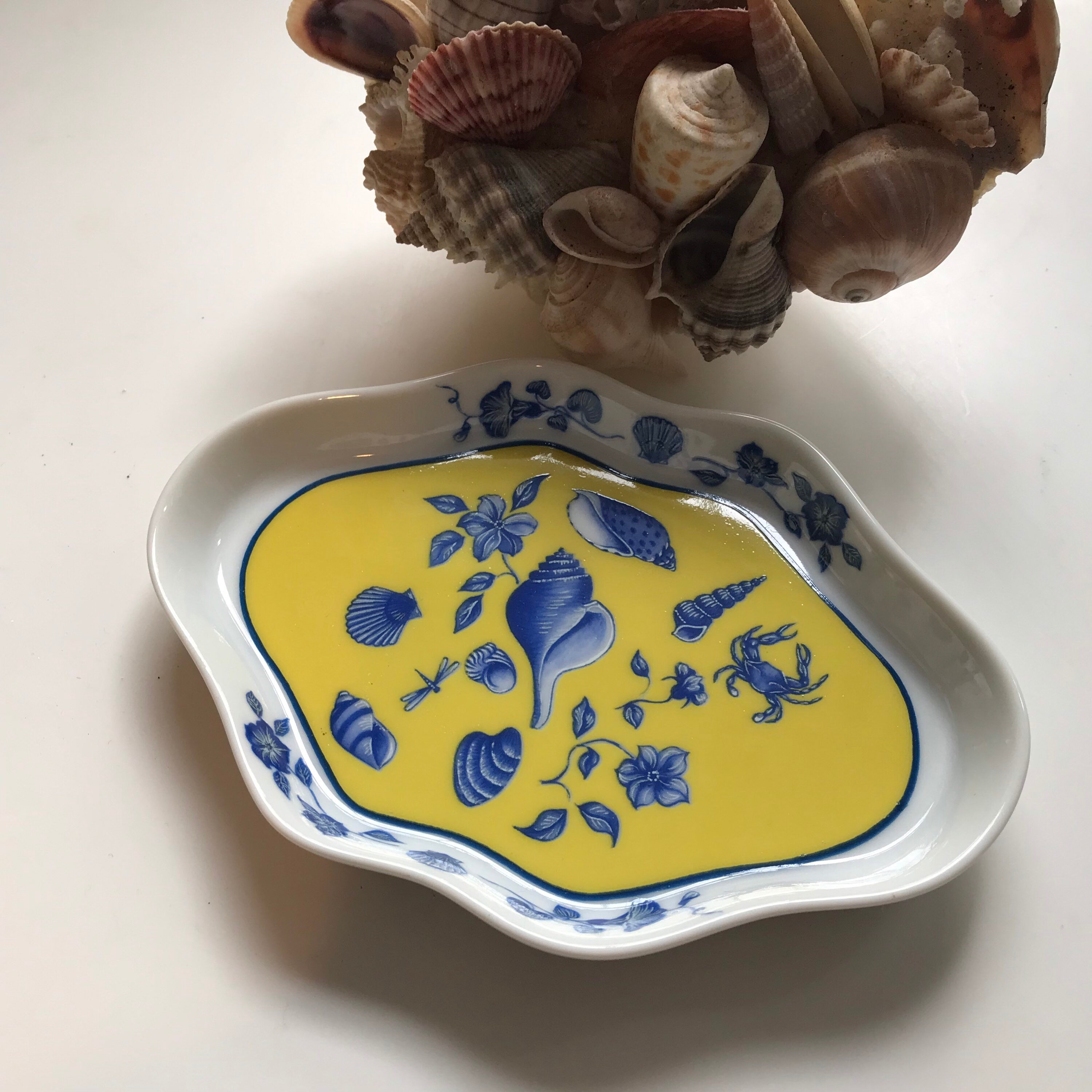 Vintage Lynn Chase Costa Azzurra Leaf Shaped Dish, Pin Dish