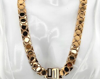 Vintage Stelle Valle by Lori Greiner Gold Tone Geometric Necklace
