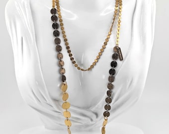 Hagar Satat Modernist Mixed Metal Disc Necklace