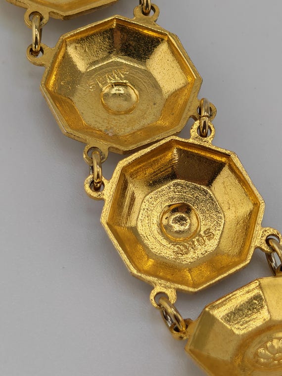 Vintage Spanish Damascene Link Bracelet – Toledo Gold & Silver Tone View 6