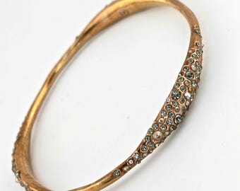 Alexis Bittar Crystal Dot Gold-Tone Bangle