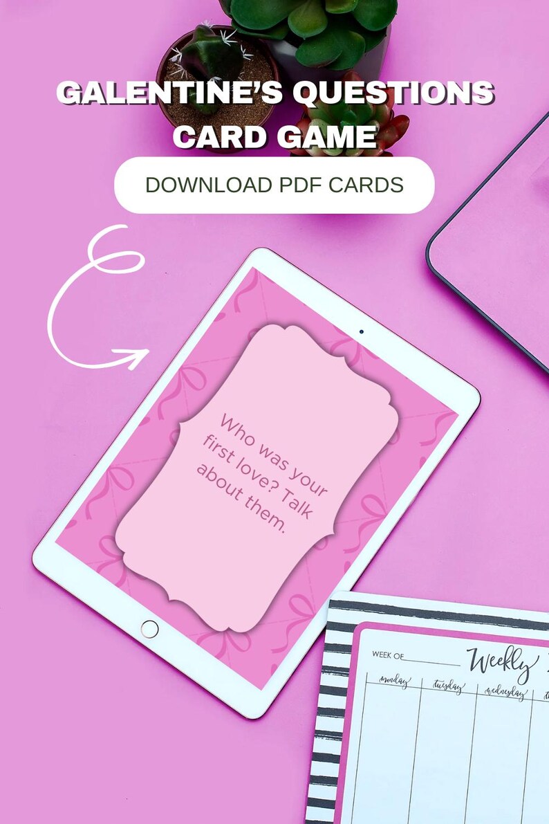 Galentine’s Card Game PDF Printable – 16 Love-themed Party Questions ...