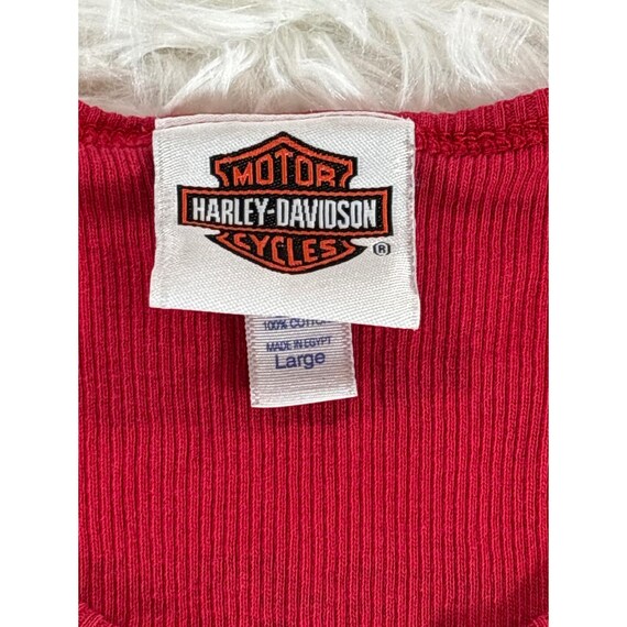 Vintage Harley-Davidson Sturgis Ribbed Tank Top Red RK Stratman Y2K Large View 5