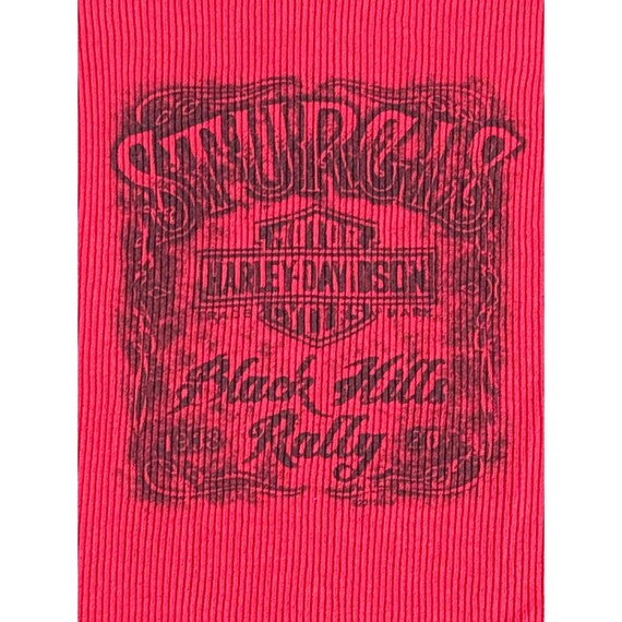 Vintage Harley-Davidson Sturgis Ribbed Tank Top Red RK Stratman Y2K Large View 4
