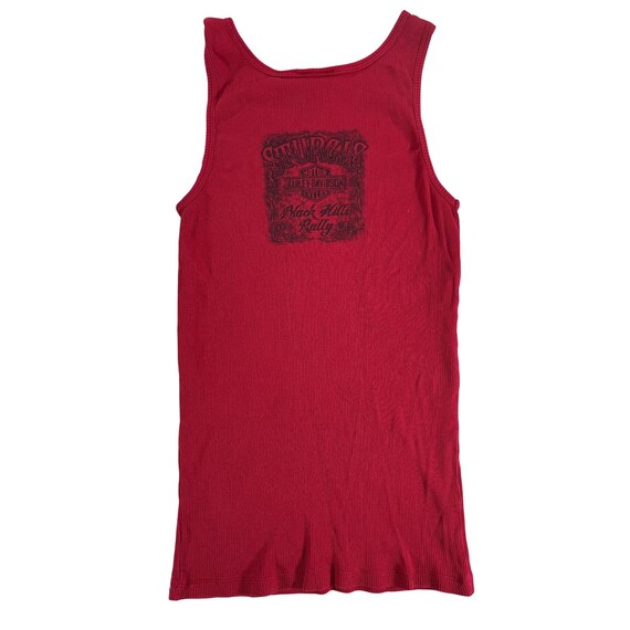 Vintage Harley-Davidson Sturgis Ribbed Tank Top Red RK Stratman Y2K Large View 2