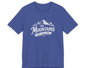De bergen roepen T-shirt | Mountain T-shirt met print, outdoor-avontuurshirt