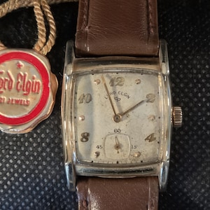 Lord Elgin 14K Rose Gold Square Wrist Watch Case. For Parts Only Elgin square wrist - Gem main image 3