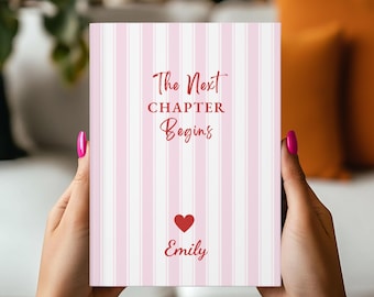 The Next Chapter Begins Journal for Retirement, Graduation, Wedding Gift, Bridal Shower, Personalized Graduation Journal, Retirement Gift