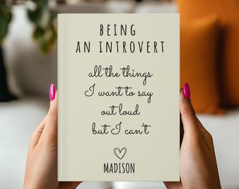 Being an Introvert Journal, Self Reflection Journal, Quiet Mind Journal, Gift for Introverts, Mental Health Journal, Self Care Journal